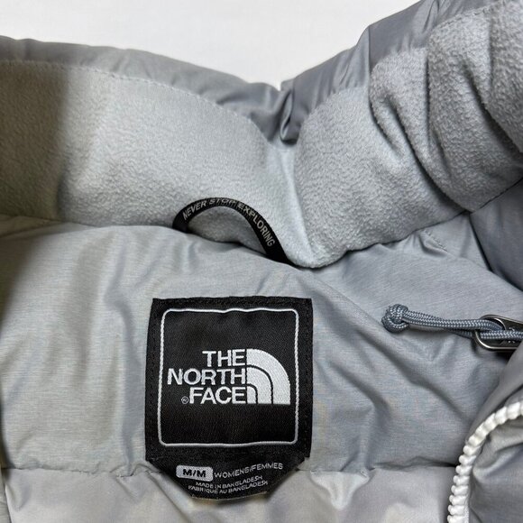 The North Face Women’s Nuptse 700 Vest Medium Gray Down Insulated EUC - Picture 7 of 14